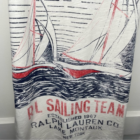 Ralph Lauren Girl’s Tank Dress RL Sailing Team Red, White, and Blue Print M 8-10 - Picture 4 of 11